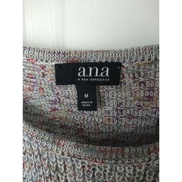 A.N.A. Woman M Sweater Multicolor Pullover Long Sleeve Casual - Picture 9 of 11
